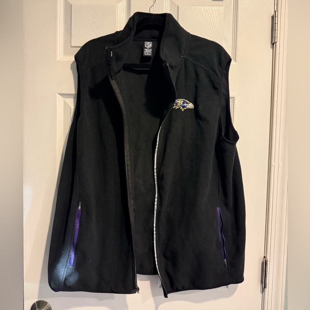 Baltimore Ravens Black and Purple Fleece Vest